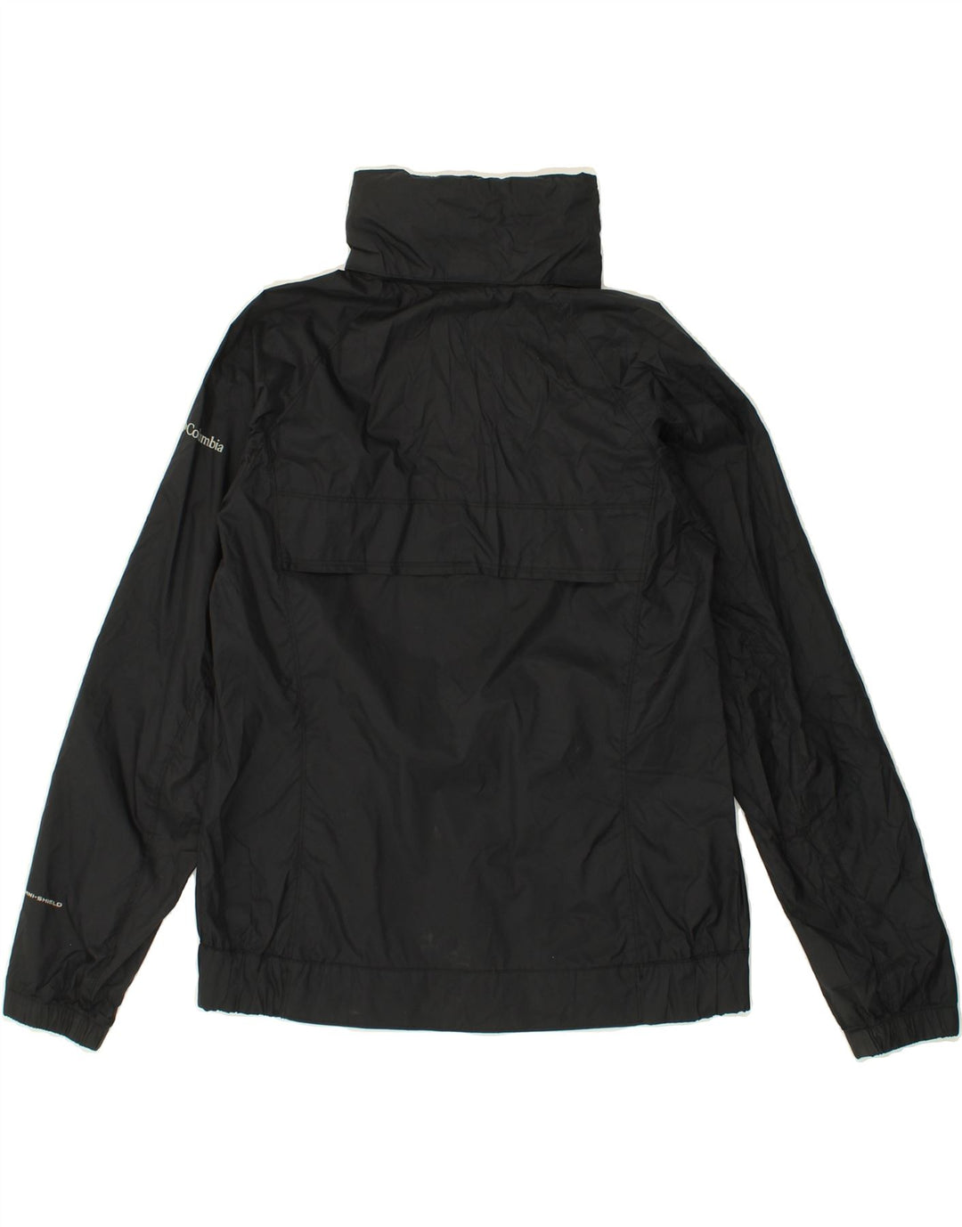 COLUMBIA Womens Rain Jacket UK 12 Medium Black Polyamide Vintage Columbia and Second-Hand Columbia from Messina Hembry 