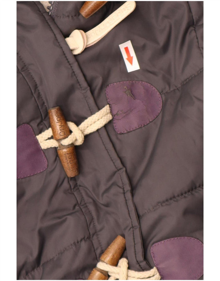 Superdry Herren-Kapuzen-Sherpa-gepolsterter Mantel, UK 10, Größe S, grau, Polyester