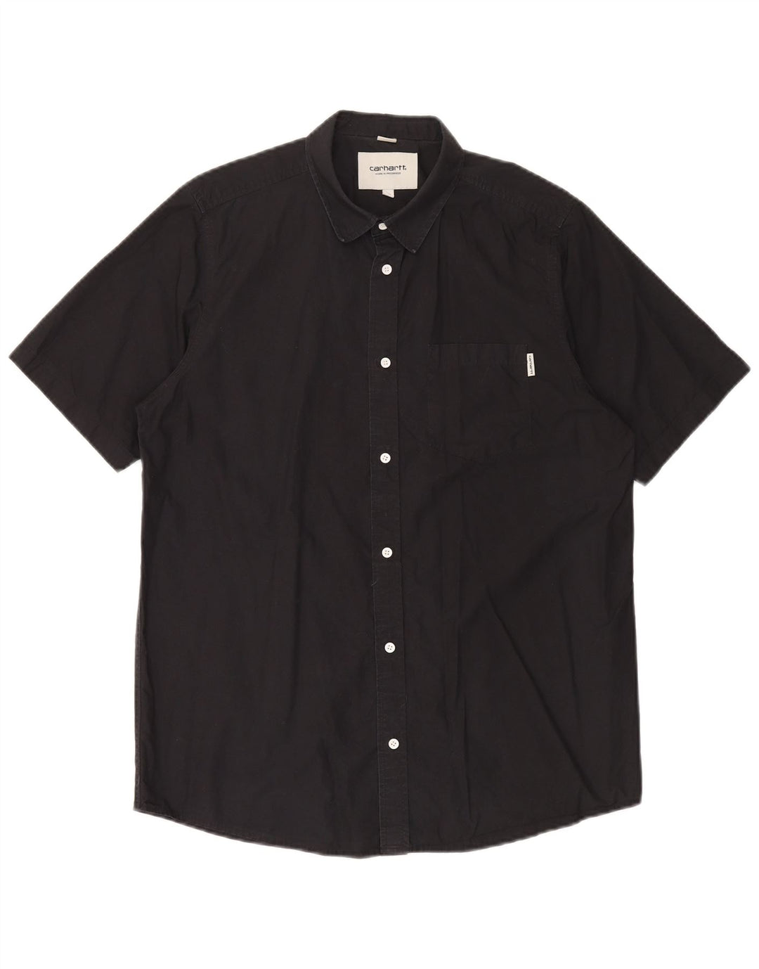 Carhartt Herren Kurzarmhemd Mittelschwarze Baumwolle