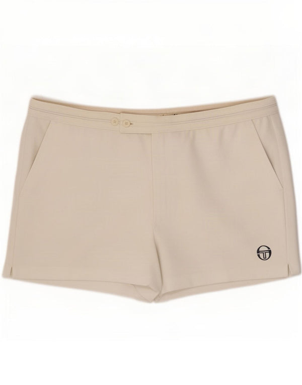 Sergio Tacchini Herren Freizeitshorts IT 58 4XL W40 Weiß Polyester