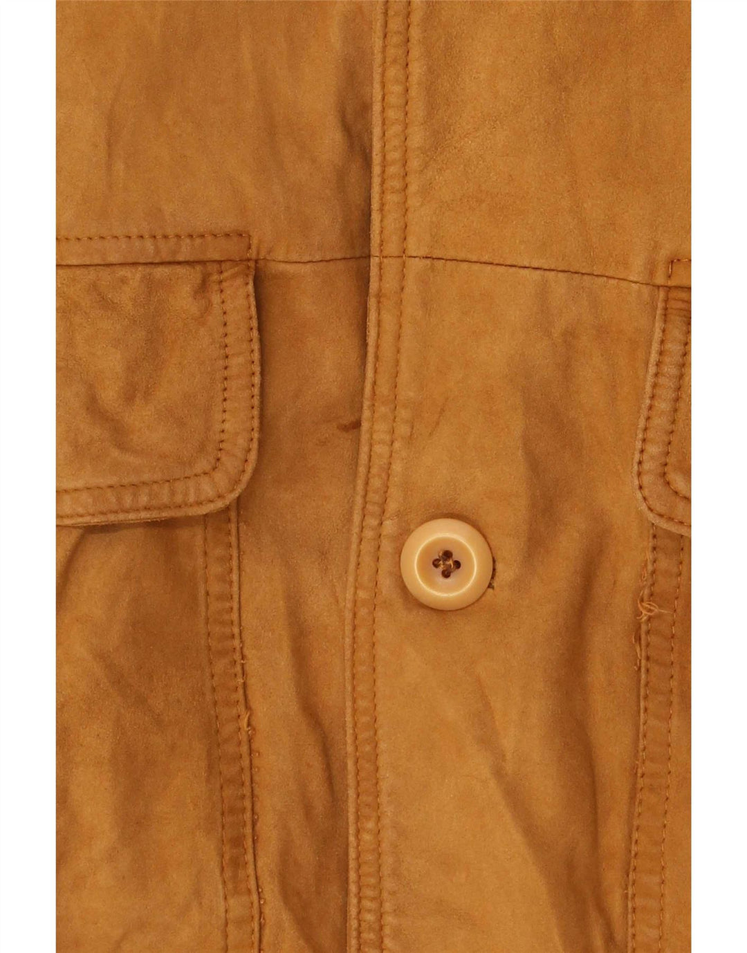 Vintage Herren Wildleder Bomberjacke UK 38 Medium Beige