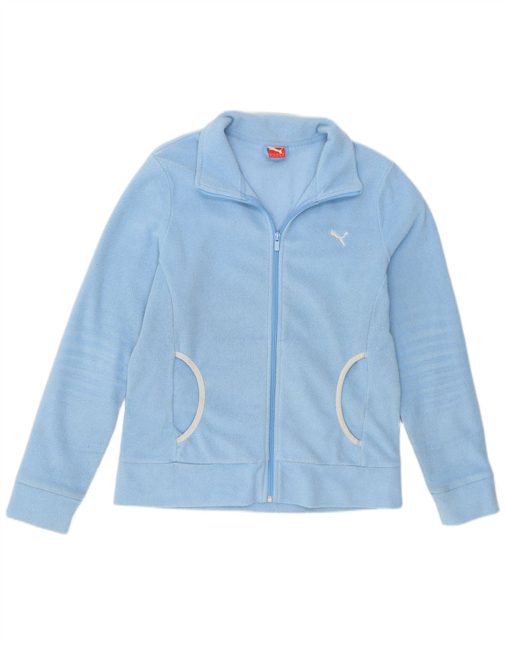 Puma Damen Fleecejacke UK 14 Mittelblaues Polyester
