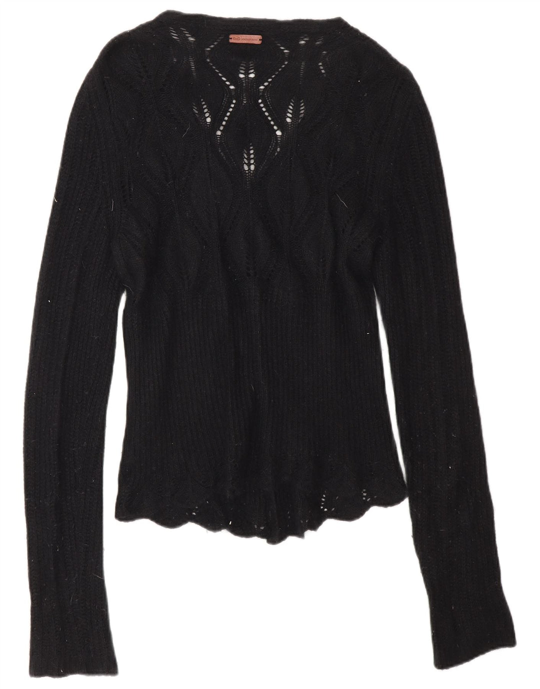DOLCE & GABBANA Damen-Cardigan-Pullover UK 8 Small Schwarz Polyamid