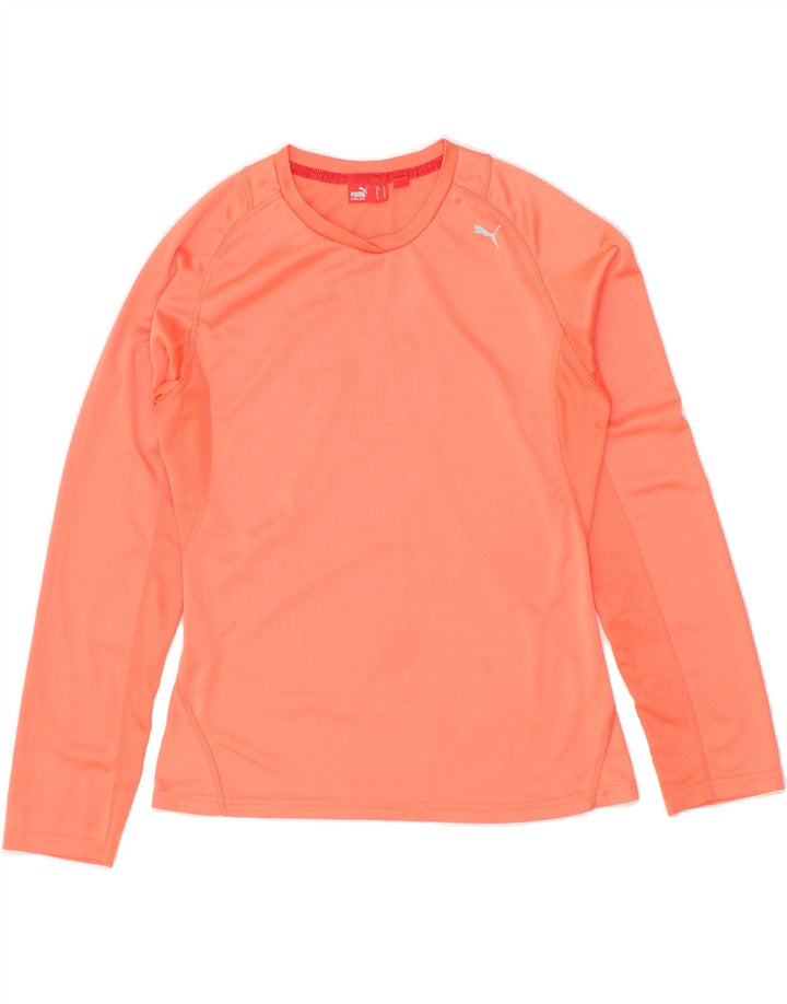 PUMA Womens Top Long Sleeve UK 14 Medium Orange | Vintage Puma | Thrift | Second-Hand Puma | Used Clothing | Messina Hembry 