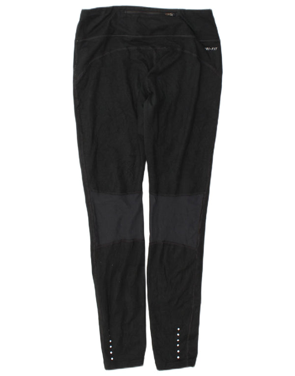 Nike Damen Leggings UK 10 Small Schwarz Colourblock