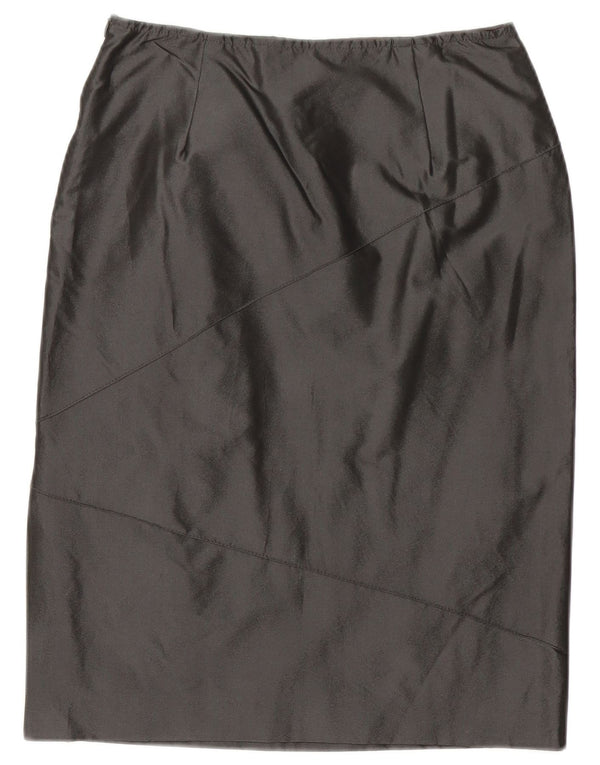 Max & Co. Damen Midirock UK 10 Small W28 Schwarz Polyester