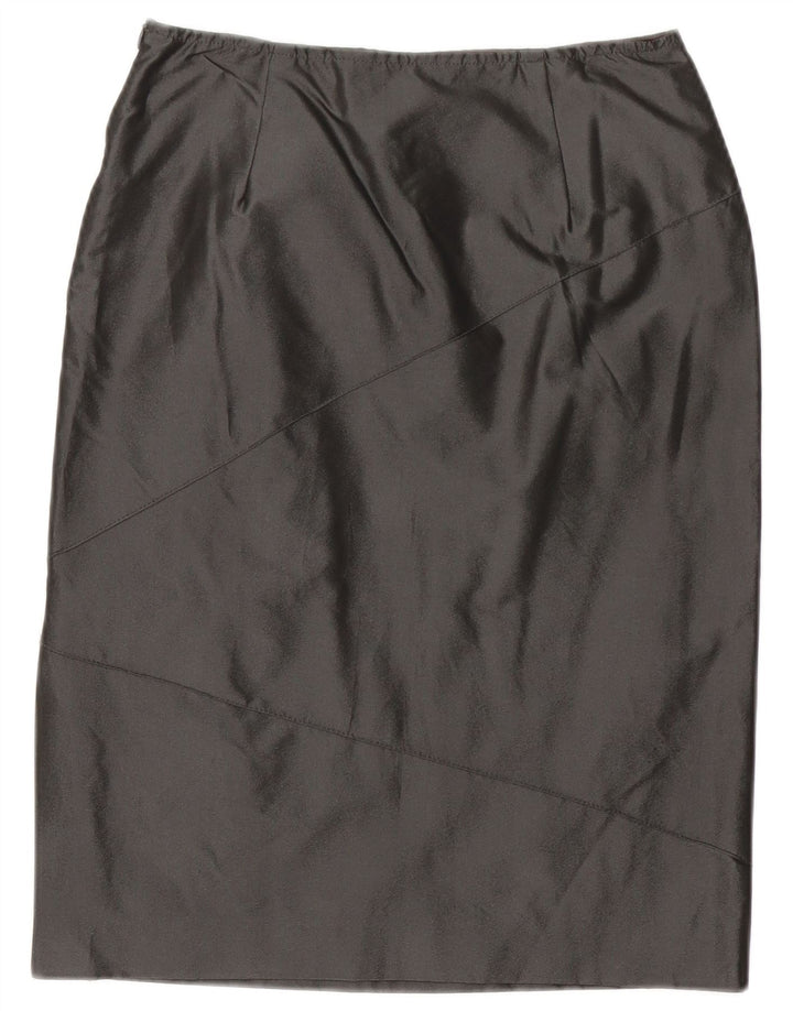 Max & Co. Damen Midirock UK 10 Small W28 Schwarz Polyester