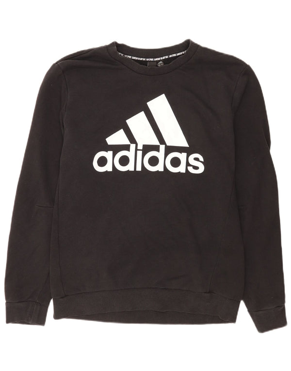 Adidas Herren Grafik-Sweatshirt-Pullover, mittelschwarz, Baumwolle