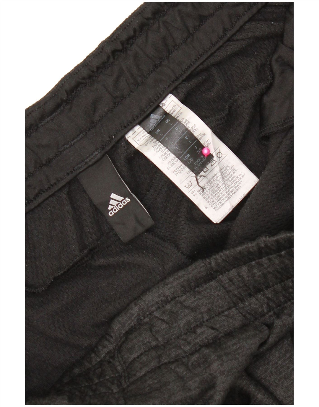 Adidas Herren-Trainingshose, groß, schwarz geflecktes Polyester