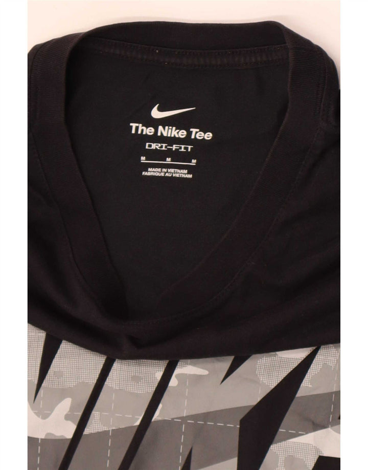 Nike Herren Dri Fit Graphic T-Shirt Top Medium Schwarz