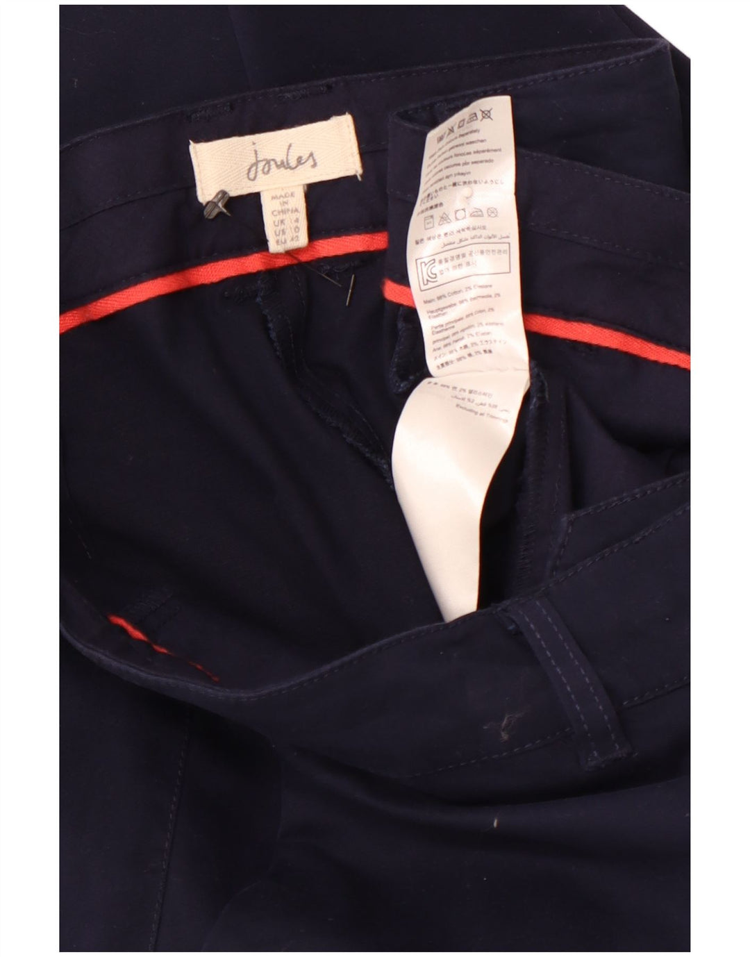 JOULES Capri-Hose für Damen mit hoher Taille, UK 14, Größe L W32 L21, Marineblau