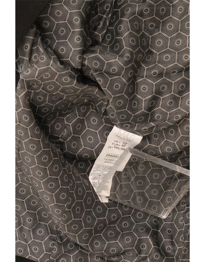 Marks & Spencer Damenmantel UK 12 Mittelschwarzes Polyester