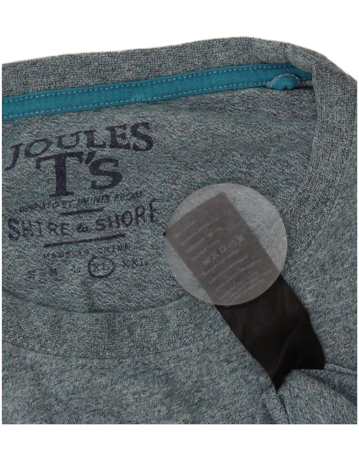 Joules Herren T-Shirt Top XL Blau meliert Baumwolle