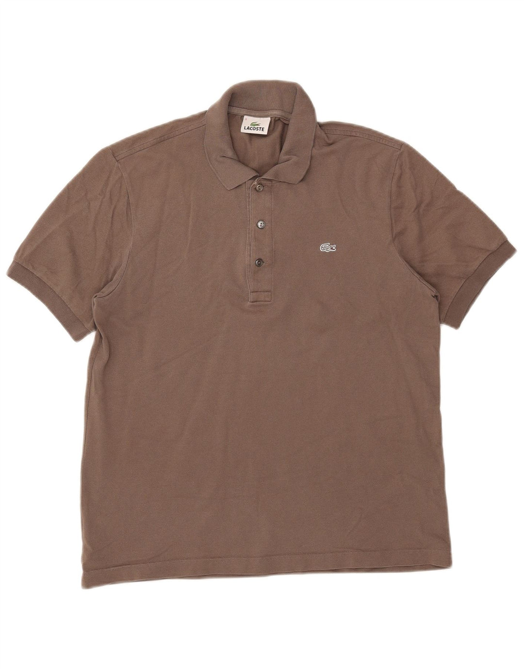 Lacoste Herren-Poloshirt, Größe 5, groß, graue Baumwolle