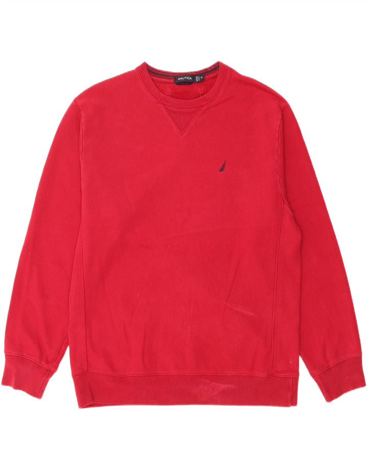 Nautica Herren Sweatshirt Pullover XL Rot Baumwolle