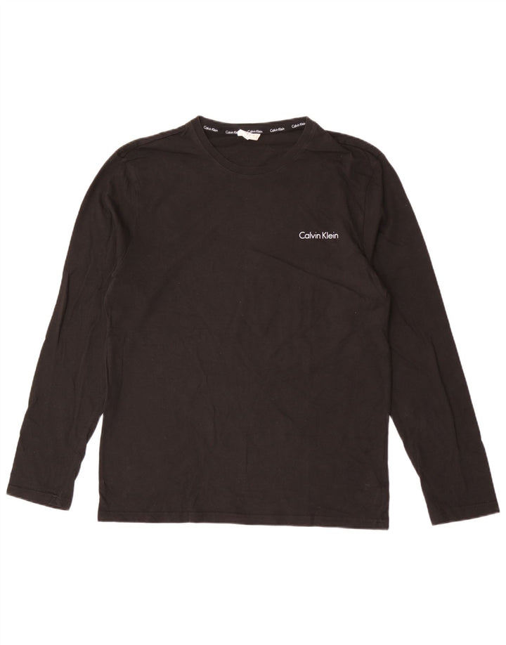 CALVIN KLEIN Herren Top Langarm Large Schwarz Baumwolle