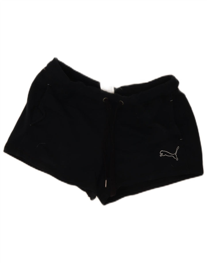 Puma Damen Sportshorts UK 12 Medium Schwarz Baumwolle