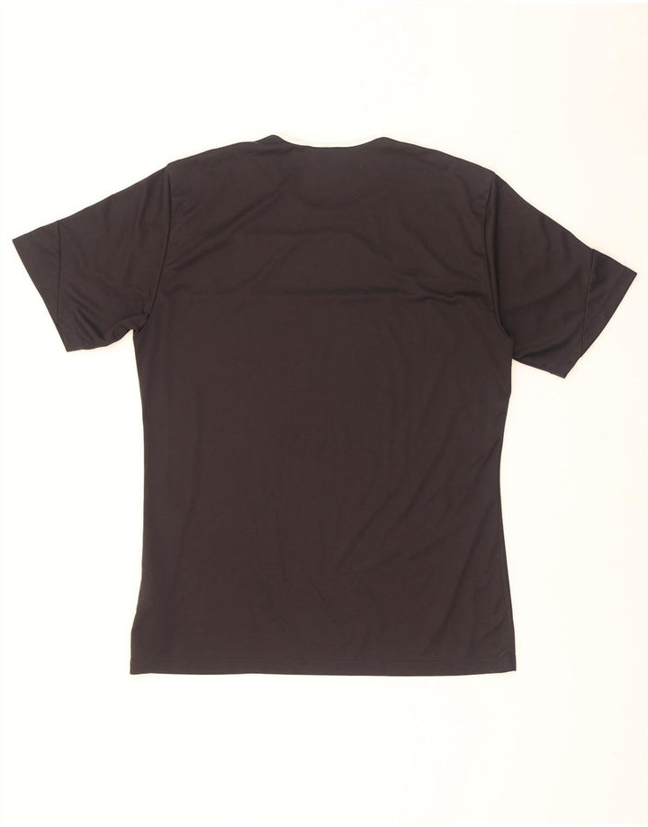 Adidas Herren Climalite T-Shirt Top Medium Schwarz Colourblock Polyester