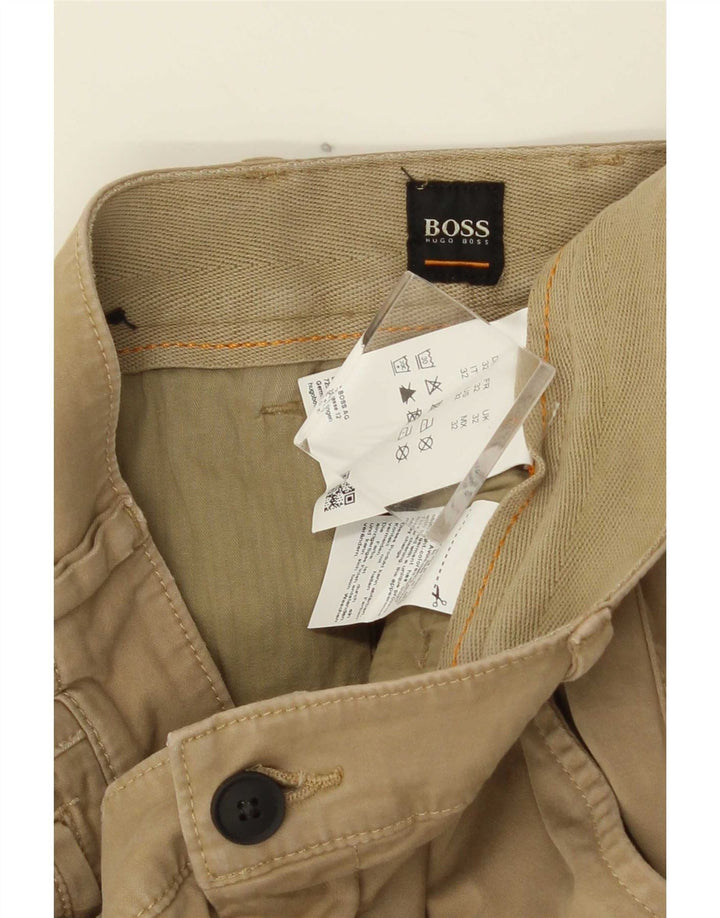 Hugo Boss Herren Chinoshorts W32 mittelbraune Baumwolle