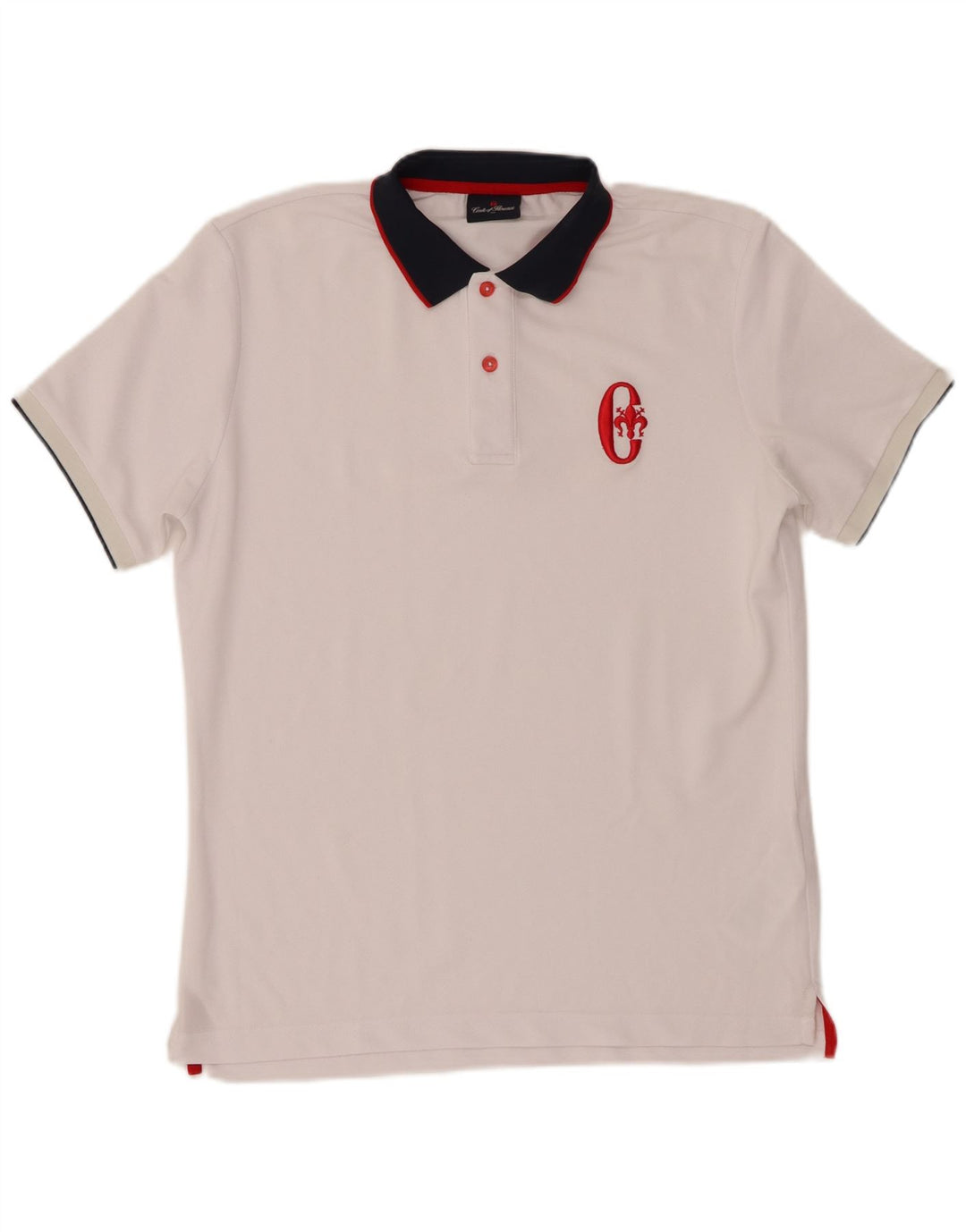 Conte of Florence Herren-Poloshirt, Größe S, Weiß, Farbblock-Polyester