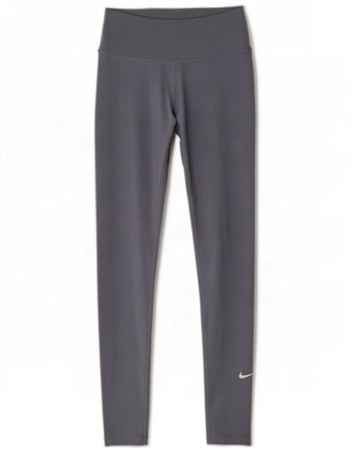 Nike Damen Dri Fit Leggings UK 4 XS Blau Polyester