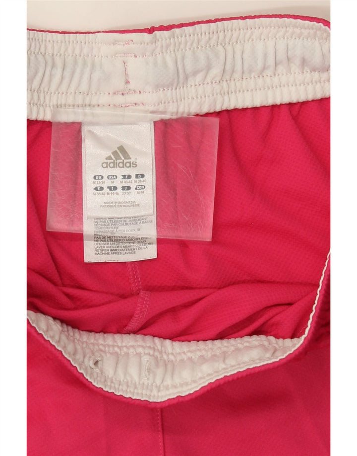 ADIDAS Damen Sportshorts UK 12/14 Mittelrosa Polyester