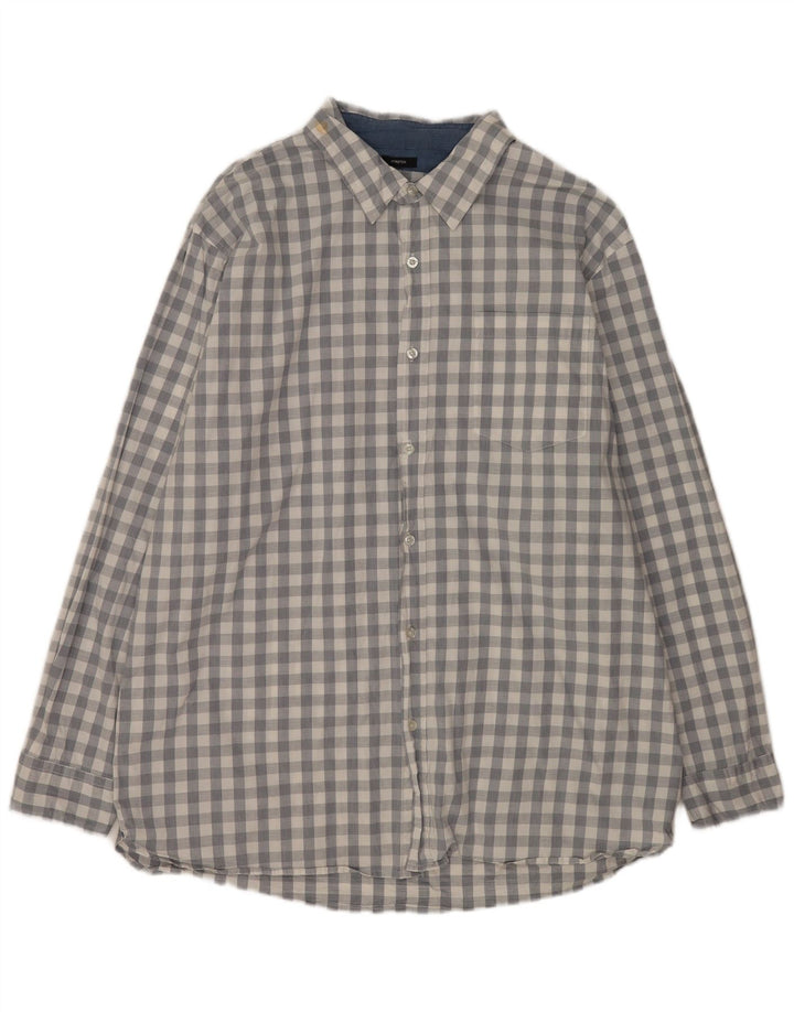 Lee Herren-Hemd mit normaler Passform, 2XL, grau kariert, Baumwolle
