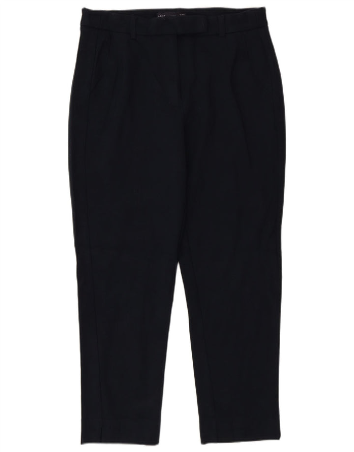 Marks & Spencer Damen-Hose mit kurzem Schnitt, UK 12, M, W30, L25, Marineblau
