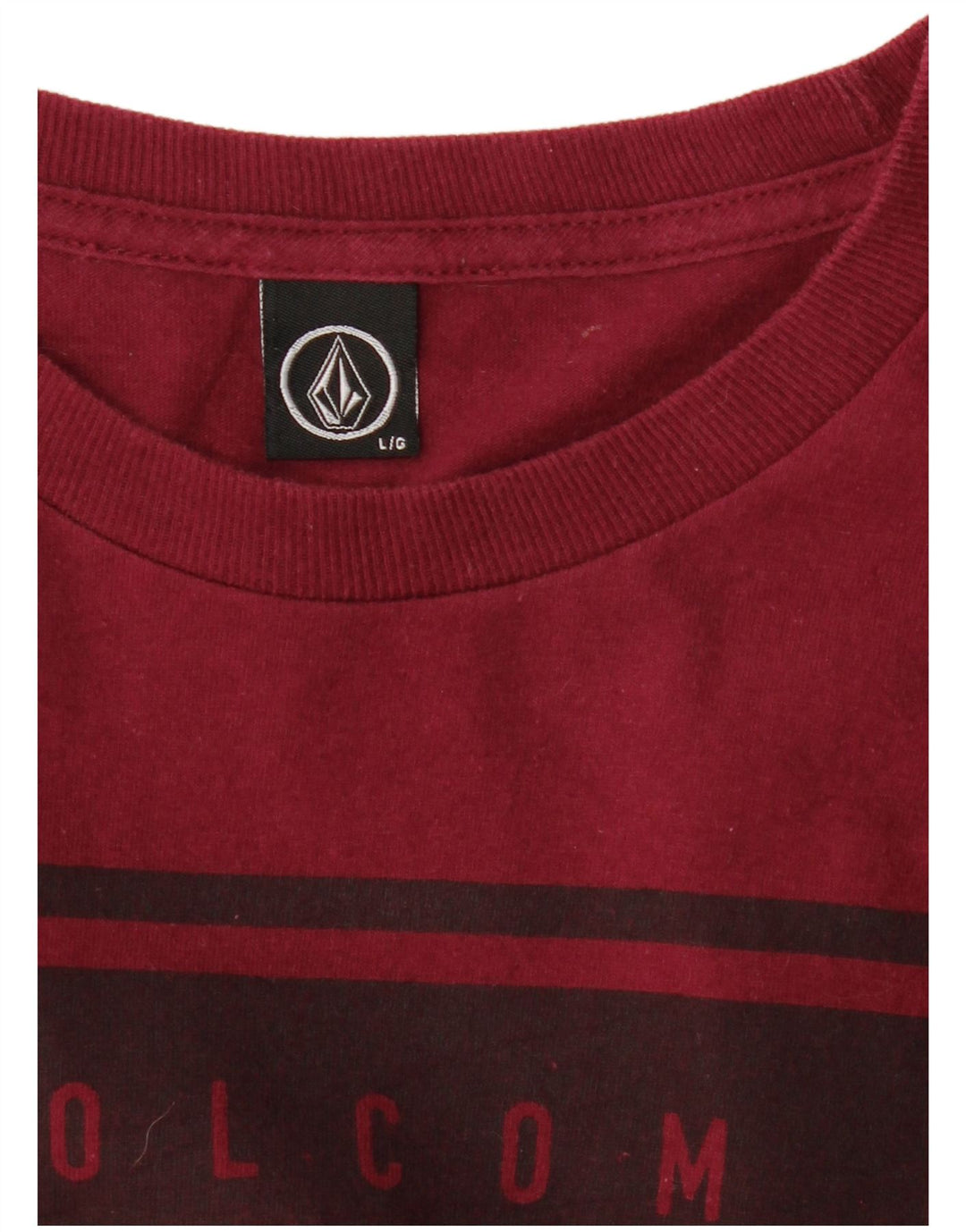 Volcom Herren T-Shirt mit Grafik, Größe L, Burgunderrot