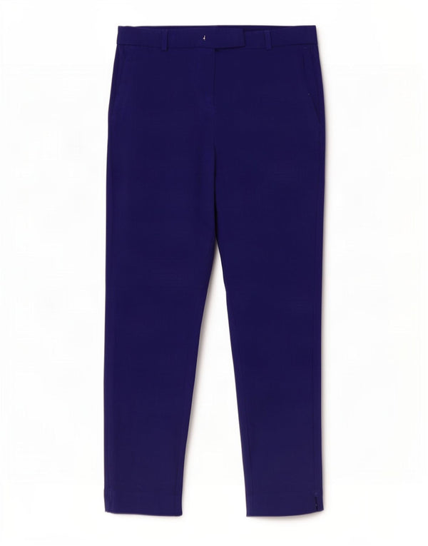 Marks & Spencer Womens Slim Cropped Trousers UK 14 Large W30 L27 Blue