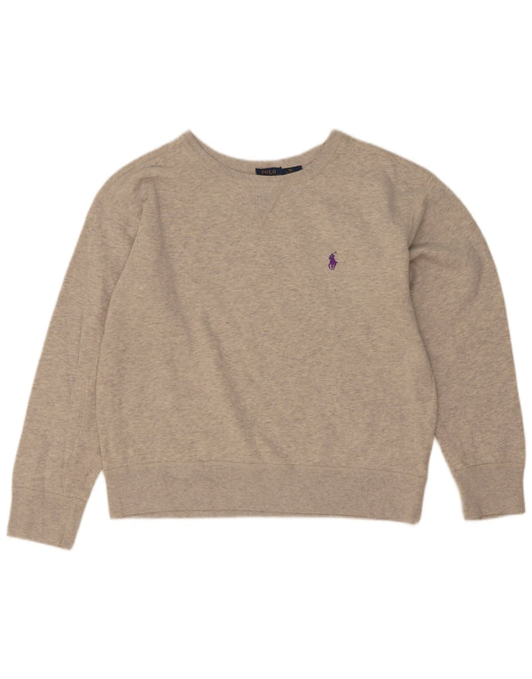 Polo Ralph Lauren Damen Sweatshirt Pullover UK 18 XL Grau Baumwolle
