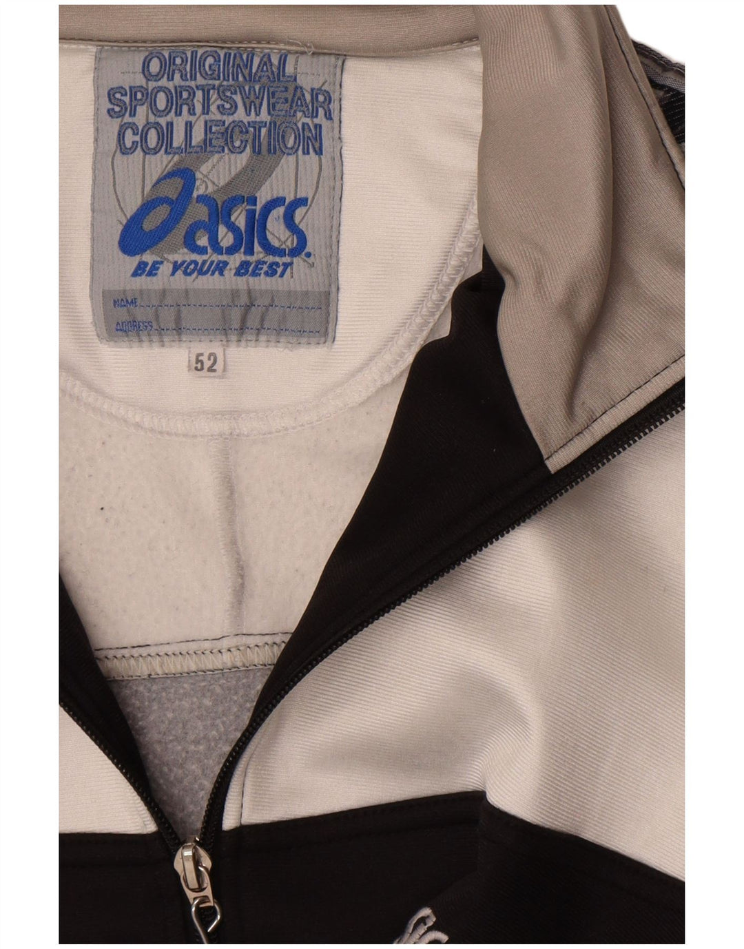 Asics Herren-Trainingsanzug mit grafischem Oberteil, IT 52, Größe L, Schwarz, Farbblock