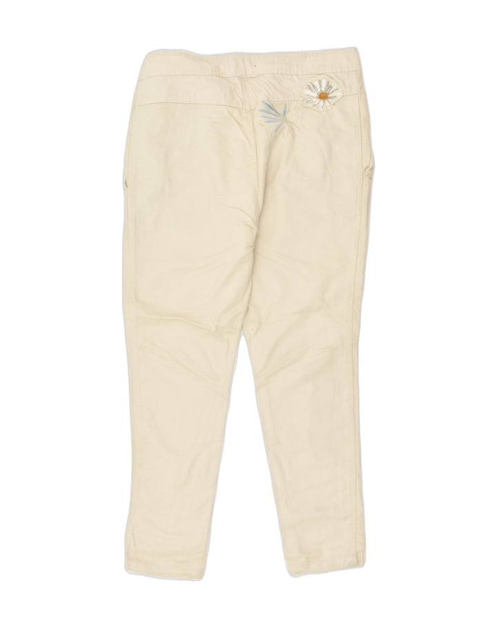 DESIGUAL Womens Slim Casual Trousers W32 L26 Beige Cotton | Vintage Desigual | Thrift | Second-Hand Desigual | Used Clothing | Messina Hembry 