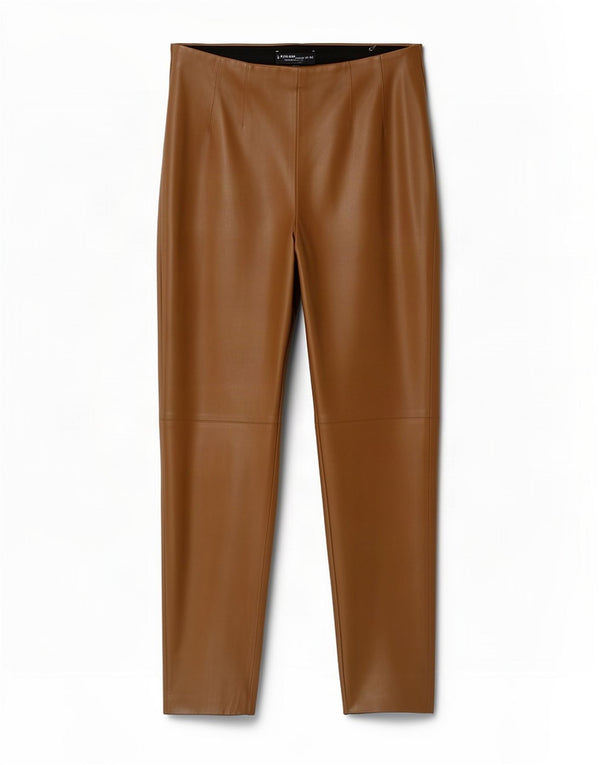 Zara Damen-Leggings aus Kunstleder, XL, W32, L27, Beige