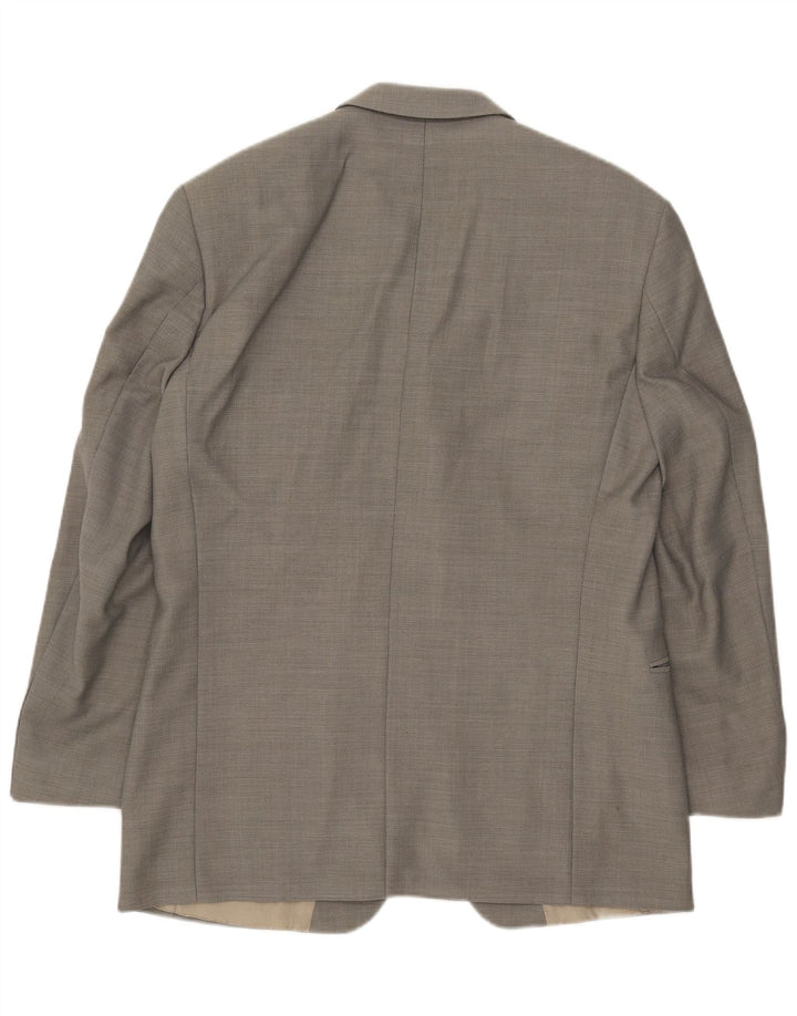 Hugo Boss Herren-Blazer mit 3 Knöpfen, EU 50, große graue Wolle