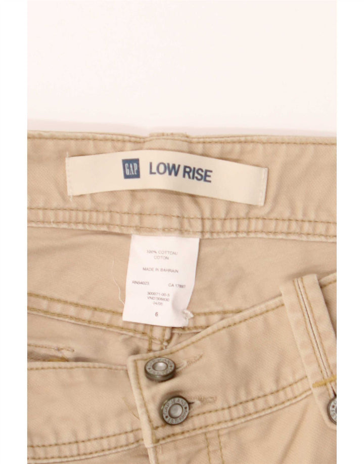 Gap Damen-Bermudashorts mit niedriger Taille, US 6, Mittel, W32, beige Baumwolle