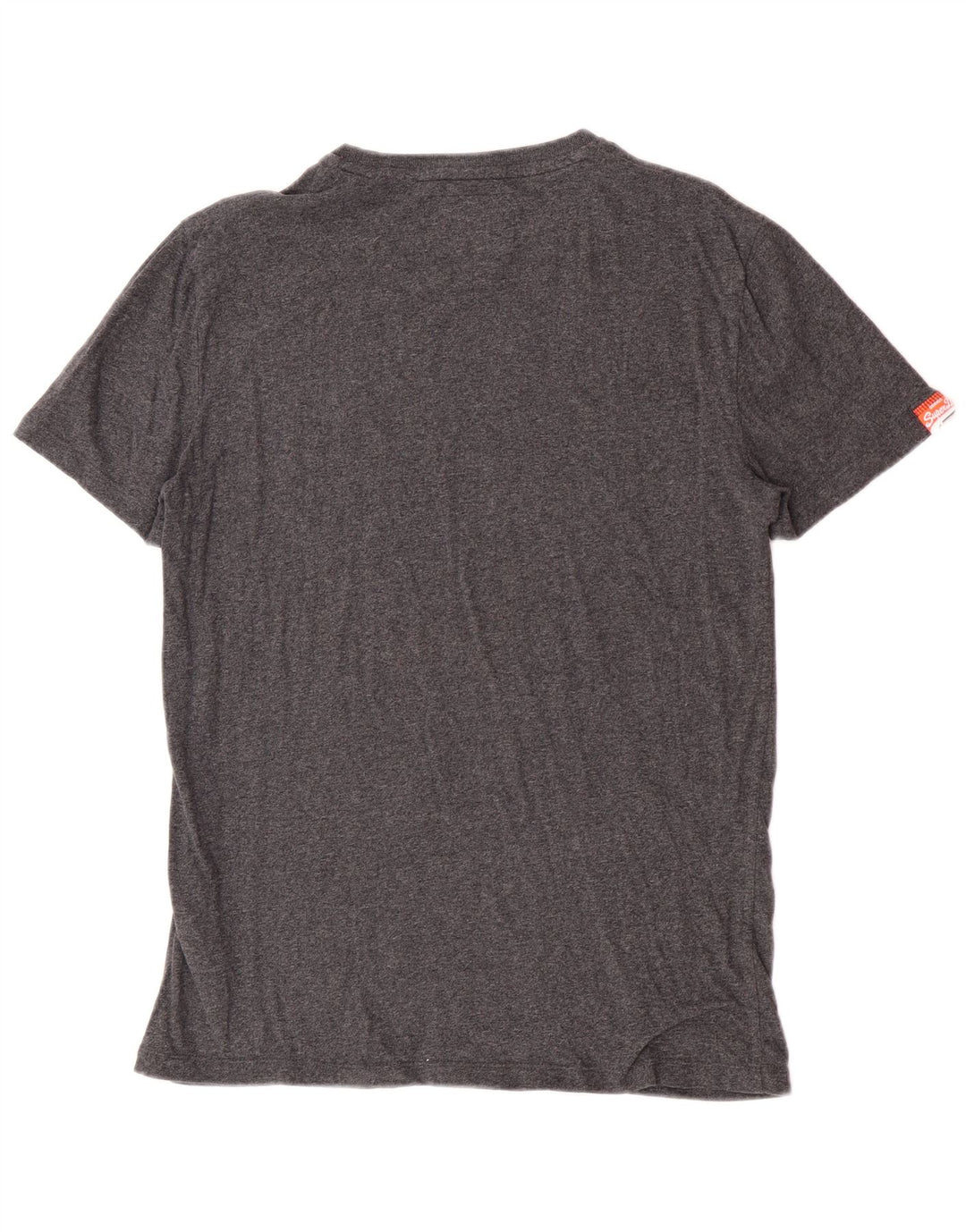 Superdry Herren-T-Shirt-Oberteil, groß, grau gefleckte Baumwolle