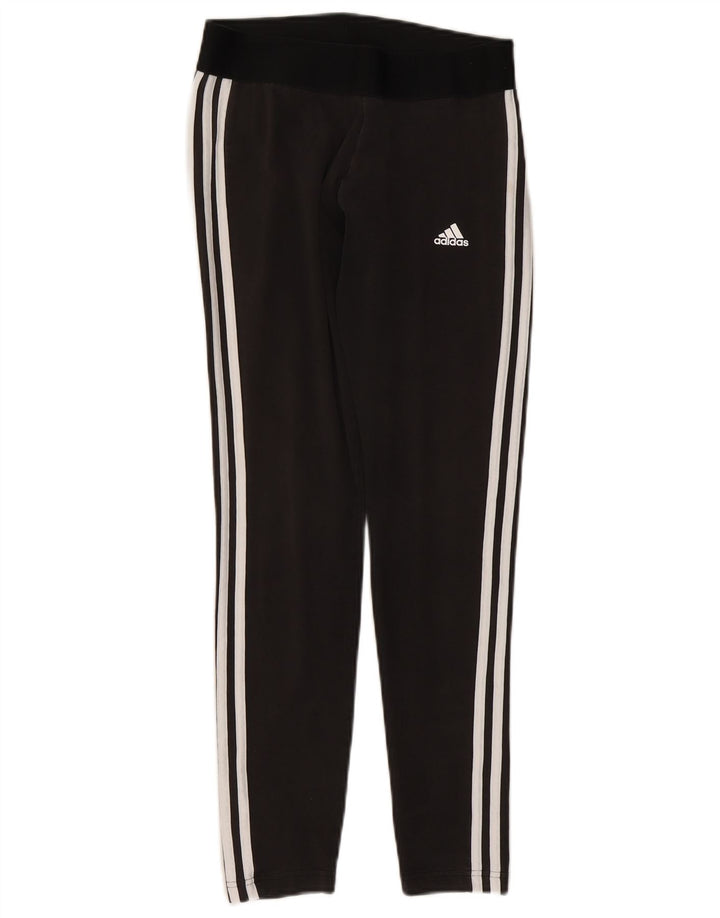 Adidas Damen Leggings UK 12/14 Mittelschwarze Baumwolle
