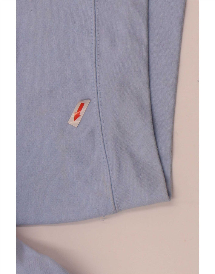 Zara Damen Crop Oversized Sweatshirt Pullover UK 10 Small Blau Polyester