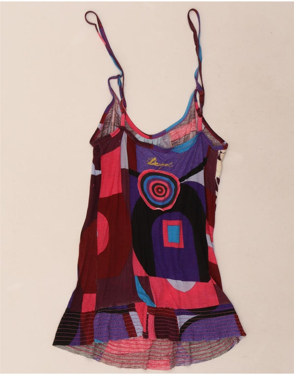 Desigual Womens Graphic Cami Top UK 12 Medium Mehrfarbiger Schmetterling
