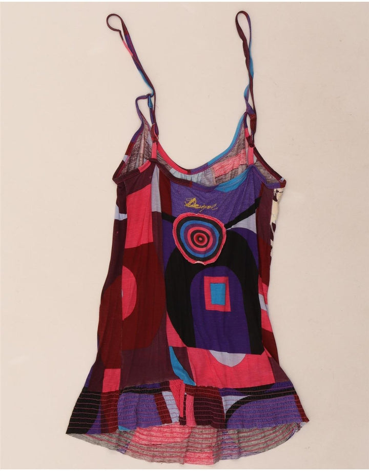 Desigual Womens Graphic Cami Top UK 12 Medium Mehrfarbiger Schmetterling