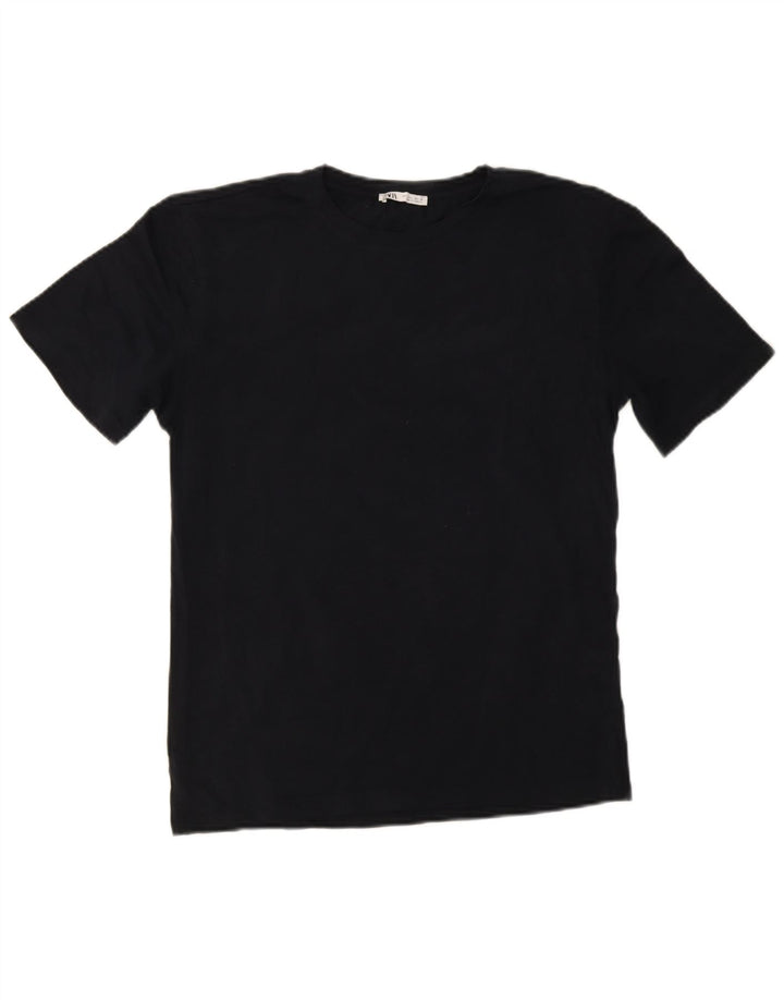Zara Herren T-Shirt Top Large Marineblau
