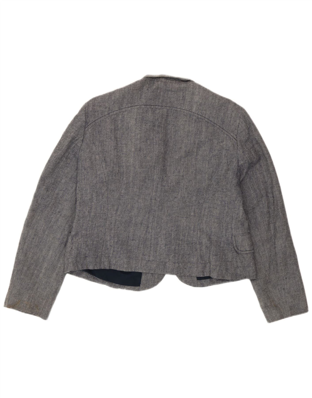Marks & Spencer Damen Bolerojacke UK 18 XL Blaue Baumwolle
