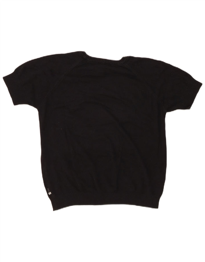 CALVIN KLEIN Damen-Pullover mit Rundhalsausschnitt, Gr. 16, Schwarz