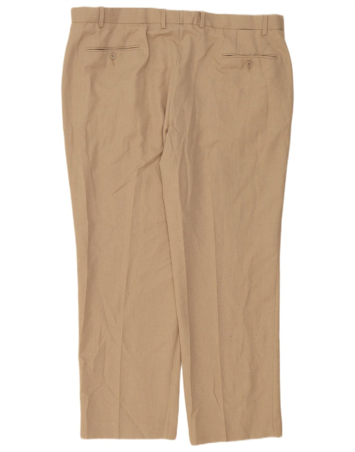 MARKS & SPENCER Gerade Herren-Chinohose W42 L31 Beige Polyester