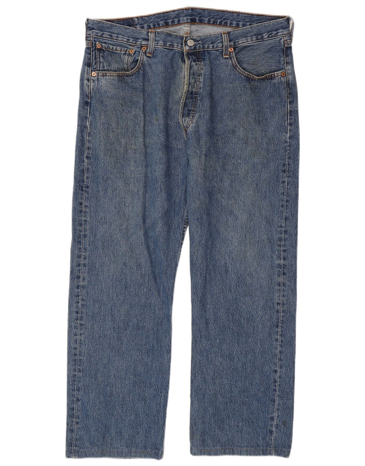 Levi's Herren 501 Straight Jeans W36 L28 Blaue Baumwolle