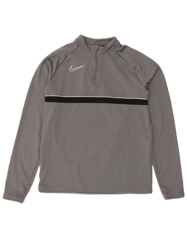 Nike Jungen Dri Fit Top Langarm 13–14 Jahre XL grau gestreift Sport