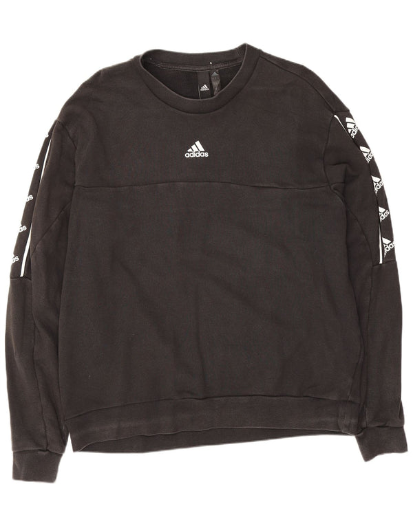 Adidas Herren Grafik-Sweatshirt-Pullover, mittelschwarz, Baumwolle
