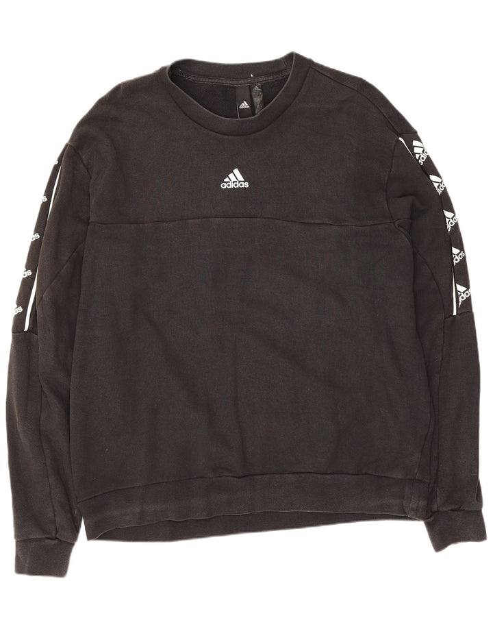 Adidas Herren Grafik-Sweatshirt-Pullover, mittelschwarz, Baumwolle