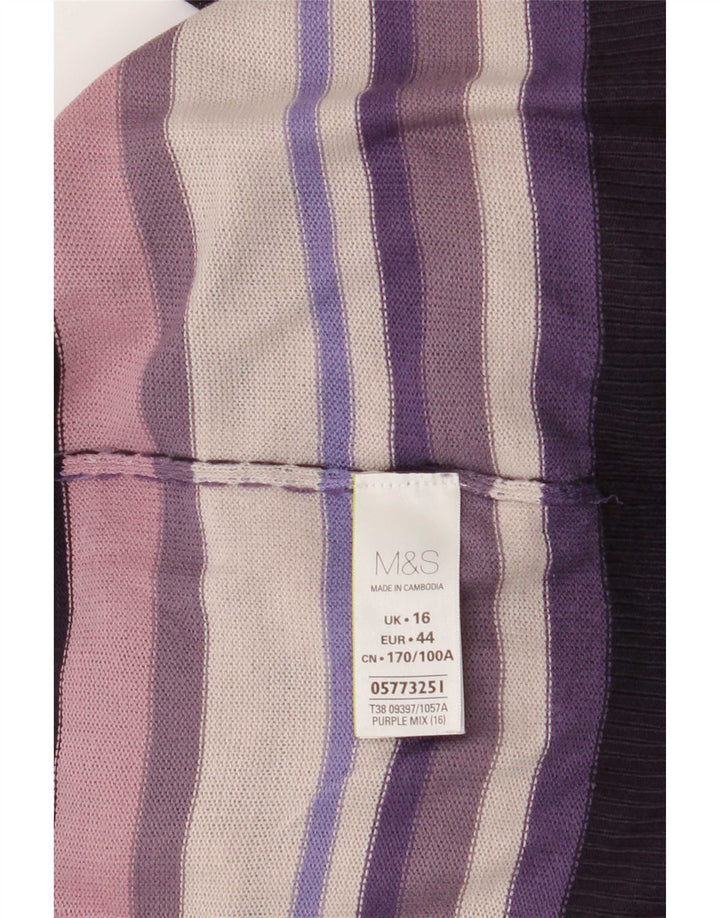 Marks & Spencer Damen-Pullover mit U-Boot-Ausschnitt, Gr. 42, Größe L, mehrfarbig